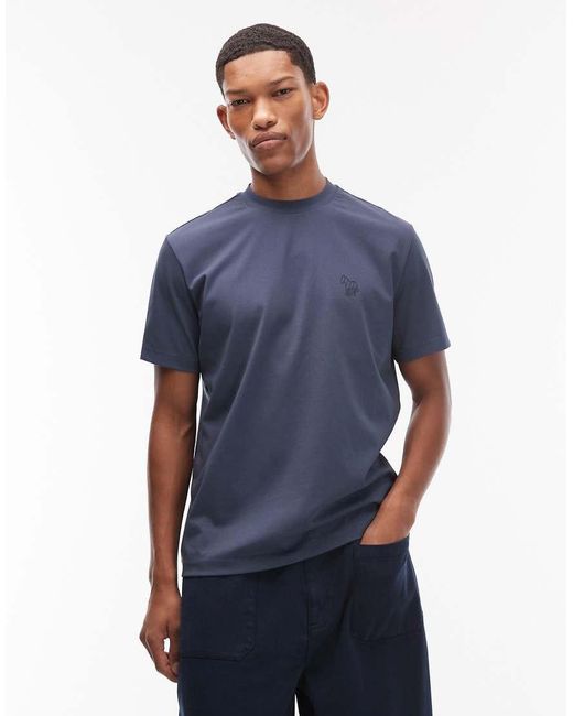 Paul Smith Blue Paul Smith Zebra Logo Casual Fit T-shirt for men