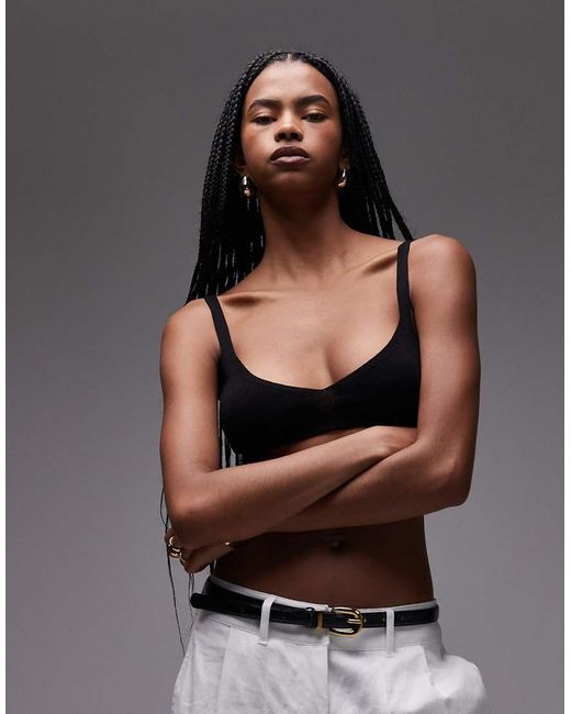 Mango Gray Featuring Kaia Gerber Knitted Bralet