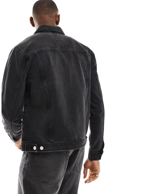 New Look Black Denim Jacket for men