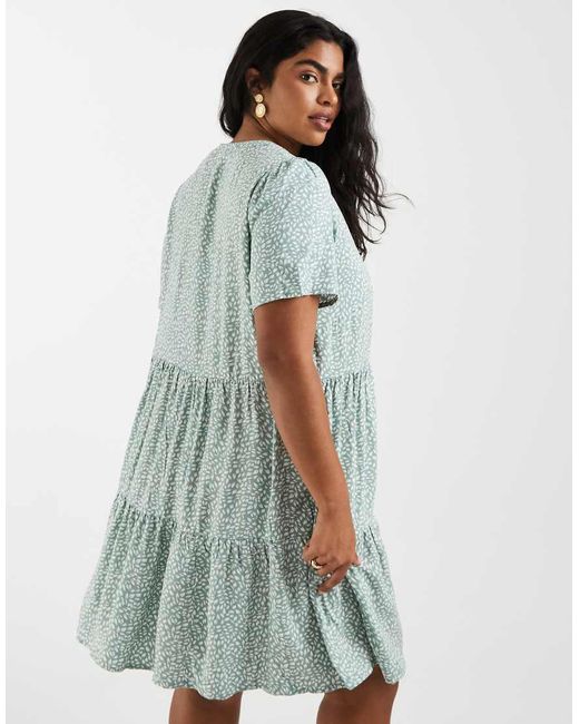 ONLY Blue Tiered Mini Dress