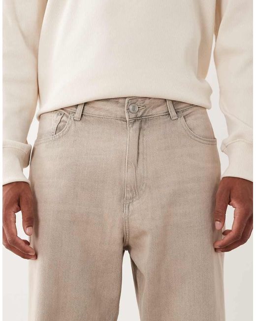 Jack & Jones Natural Alex baggy Jeans With Pocket Detail for men