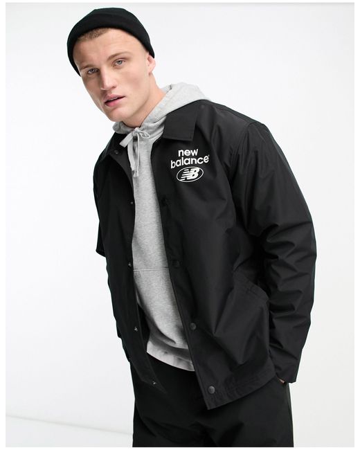 New Balance Essentials Reimagined Jacket in Black for Men Lyst UK