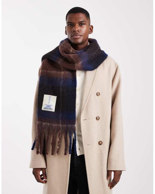 Sciarpa Spessa A Quadri di Jack & Jones in Blue da Uomo