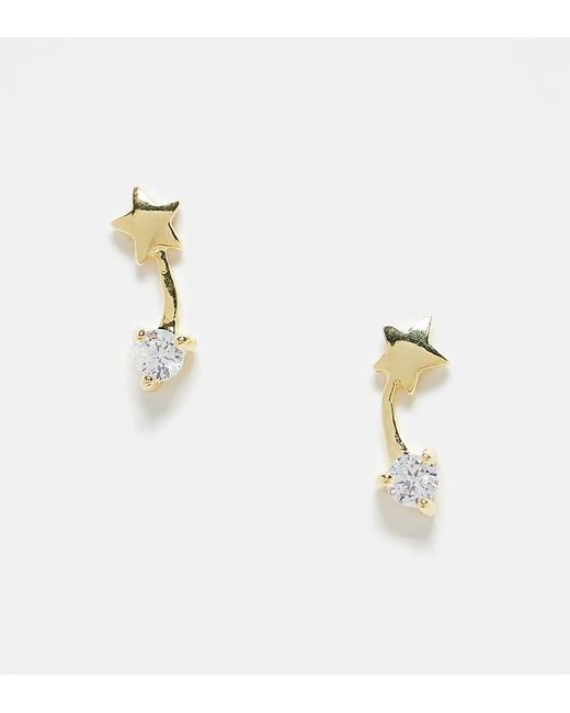 Kingsley Ryan White Crystal Shooting Star Stud Earrings