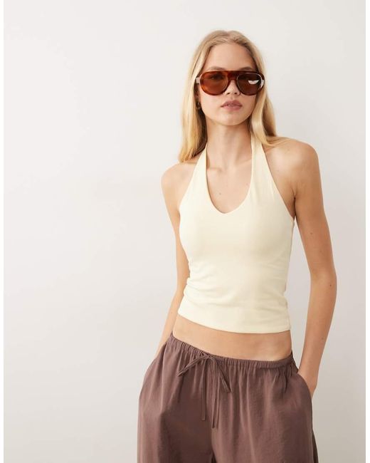 Cotton On Natural All Day V Neck Halter Top