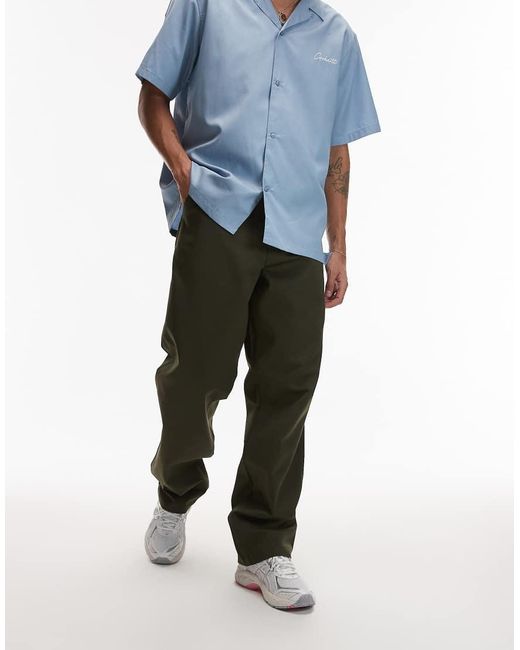 Carhartt Blue Simple Relaxed Straight Pants for men