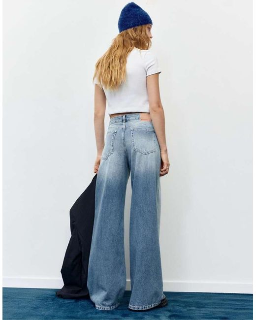 Pull&Bear White Loose Oversize Jeans