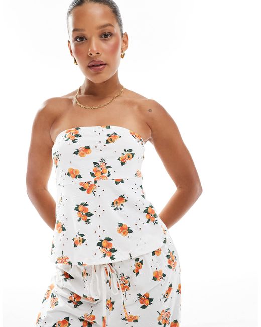 ASOS White – trägerloses oberteil