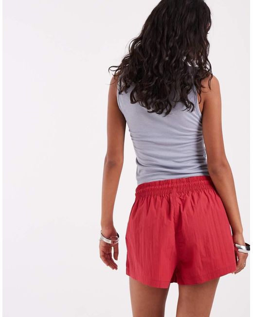 Gap White Mini Runner Shorts With Stripe