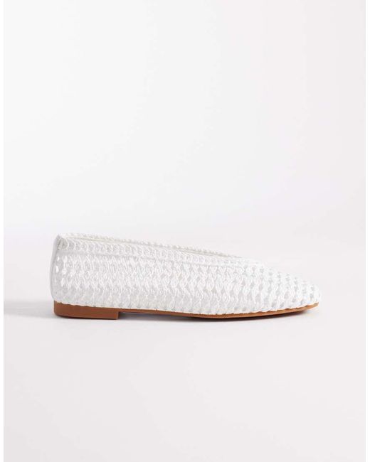 ASOS White Lioness Weave Ballets