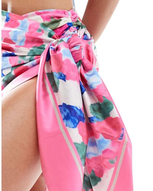 Vero Moda Pink Large Satin Sarong