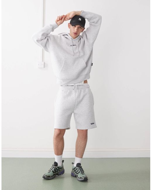 Pull d'ensemble oversize à capuche - clair chiné Kickers pour homme en coloris Gray