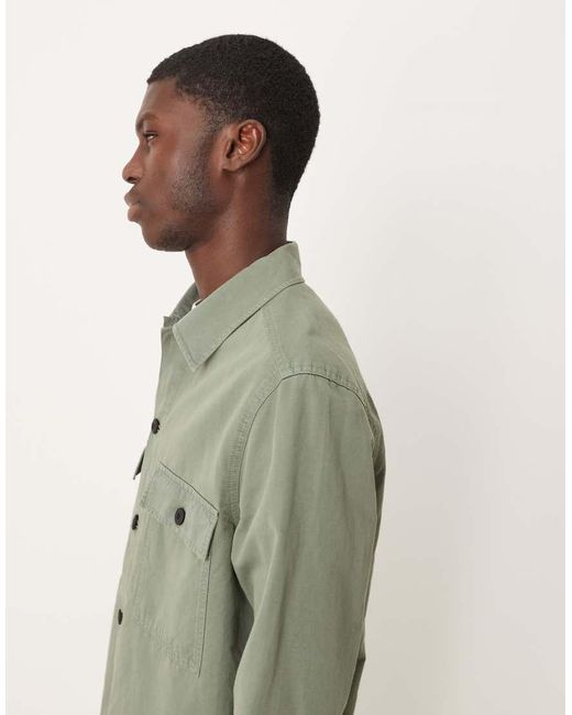 ARKET Green Hammered Tech Overshirt for men