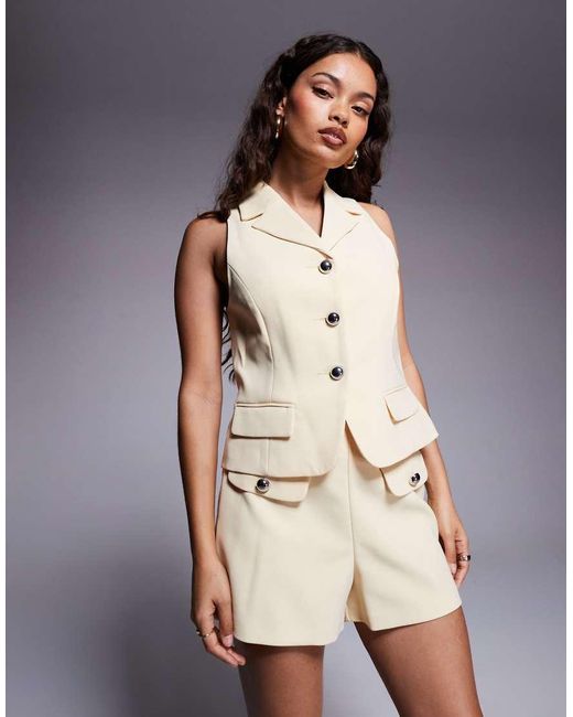 River Island Natural Tailored Short