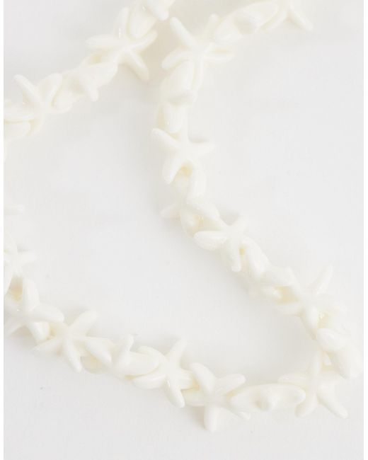 Collier à étoiles ASOS pour homme en coloris White