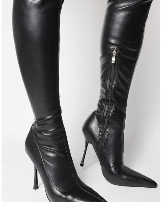 SIMMI Black Hades Stretch Over The Knee Boots