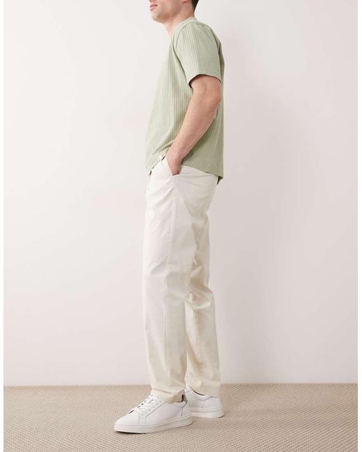 SELECTED Natural Pleated Trousers for men
