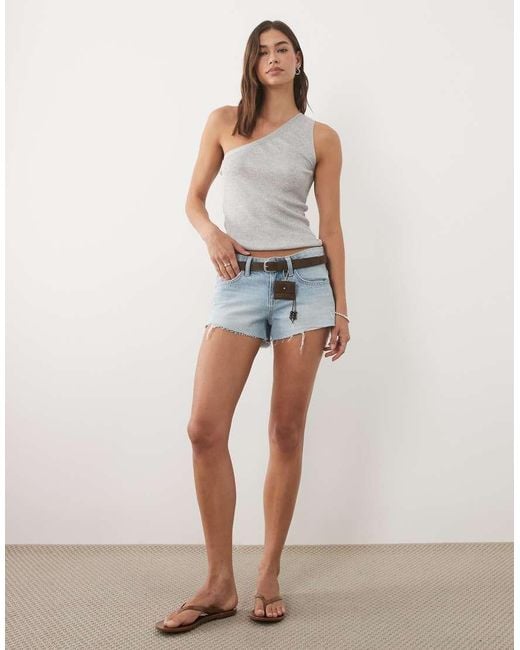 Mango White One Shoulder Top