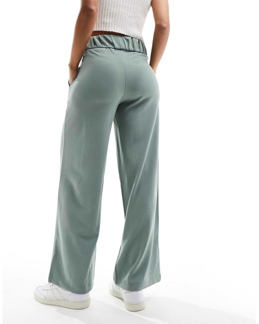 Jdy Blue High Waisted Wide Fit Tailored Trousers