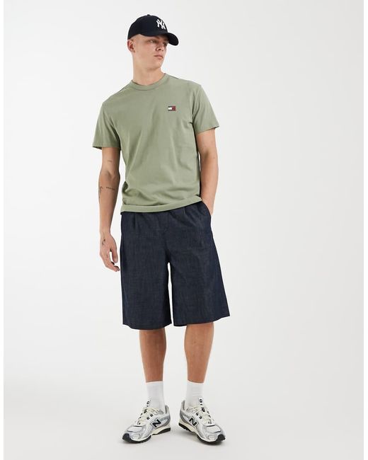 Tommy Hilfiger Gray Badge Logo T-Shirt for men