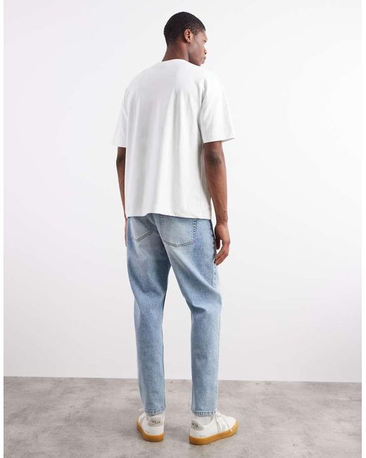 ASOS White Stretch Tapered Jeans for men
