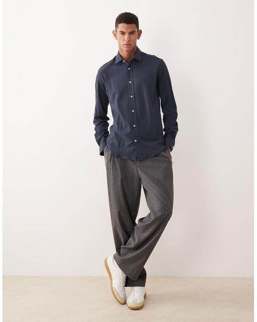 Camicia di Mango in Blue da Uomo