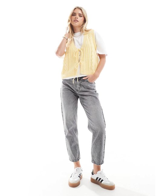 Pull&Bear Blue Petite High Rise Mom Jean