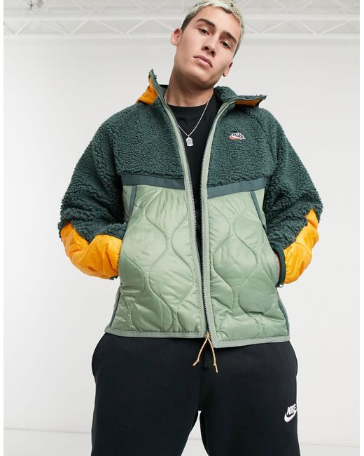 Heritage - essentials - veste zippée d'hiver à empiècements en polaire  Polaire Nike pour homme en coloris Vert | Lyst