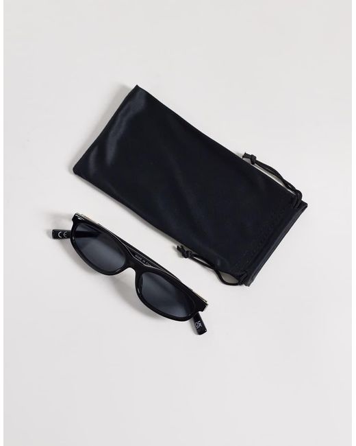 ASOS Blue Slim Oval Square Sunglasses
