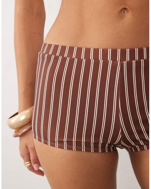 4th & Reckless Brown High Waisted Bikini Bottoms Co-Ord