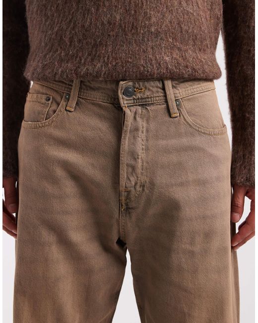 Jack & Jones – alex – weite jeans in Brown für Herren