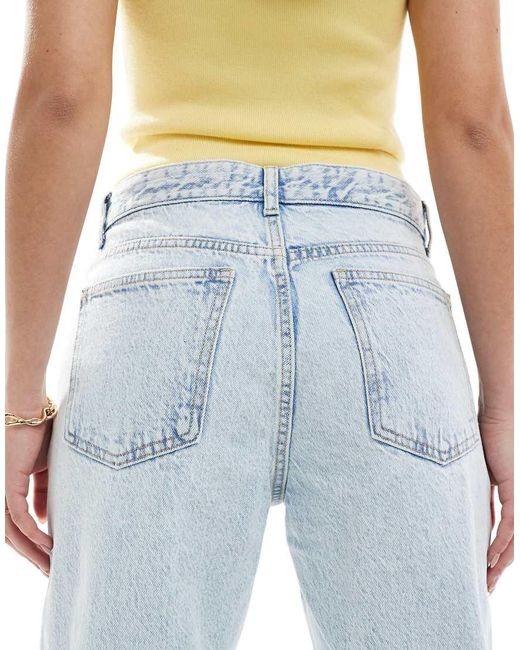Bershka Jeans Met Rechte Pijpen in het Blue