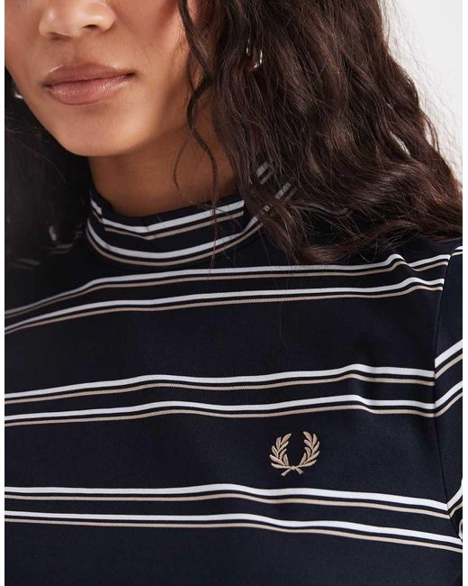 Top A Rayas Con Cuello Alzado De Fred Perry de color Multicolor