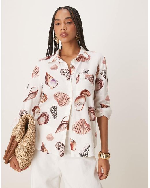 Forever New Natural Seashell Print Shirt