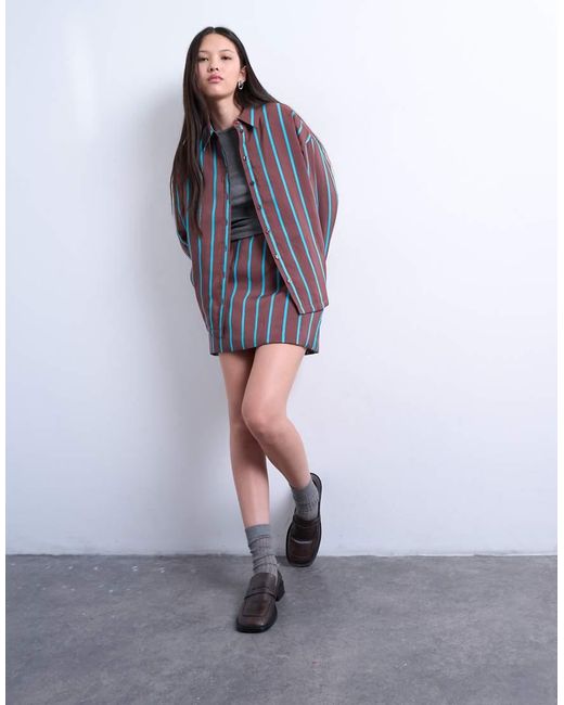 TOPSHOP Multicolor A-line Mini Skirt