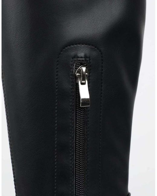SIMMI Black Mon Stretch Knee High Chunky Boots