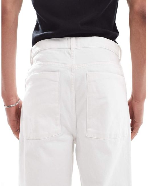 Vaqueros Blancos Muy Holgados De (Parte De Un Conjunto) ASOS de hombre de color White