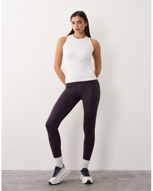 4505 Gray Seamless Lightweight Rib 90s Racer Tank Top