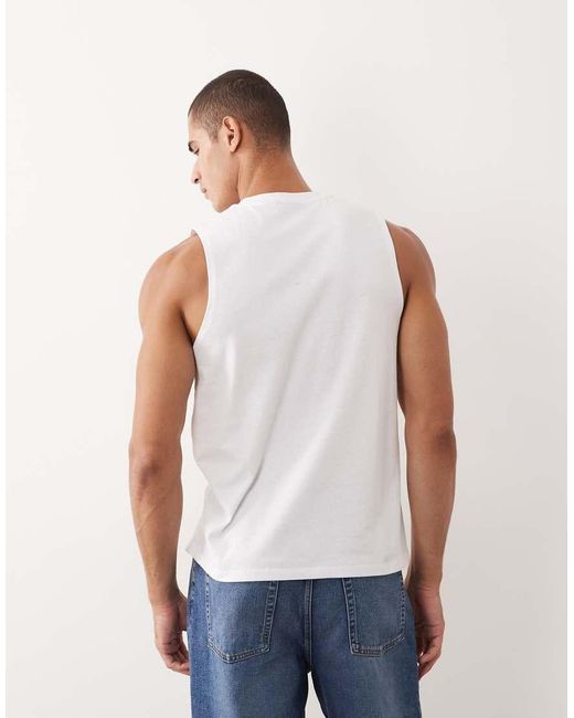 ASOS White Regular Fit Tank for men