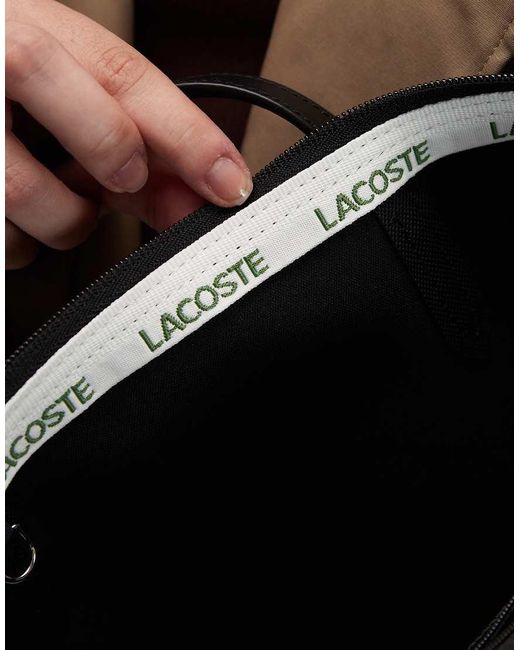 Lacoste Black Shopper Tote Bag