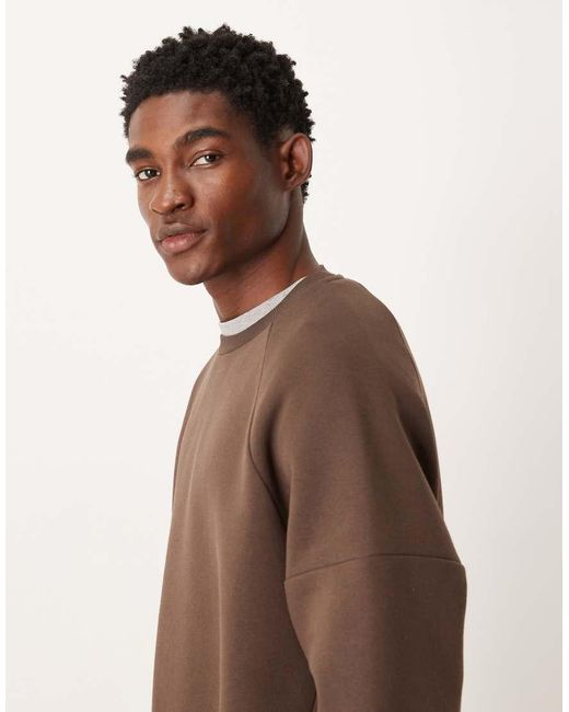 ASOS Brown Relaxed Sweatshirt for men