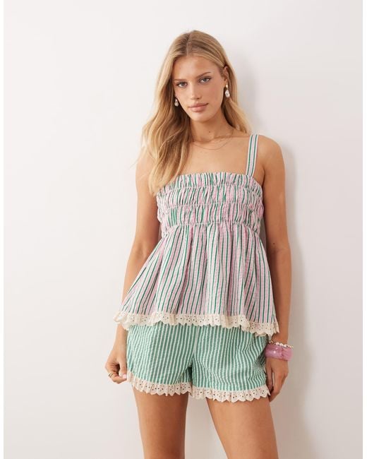 ASOS Multicolor Double Layer Playsuit