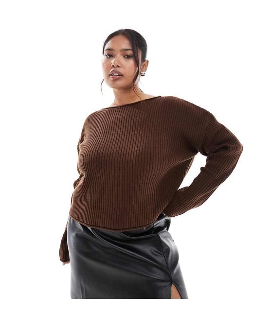 ASOS Asos Design Curve in het Brown