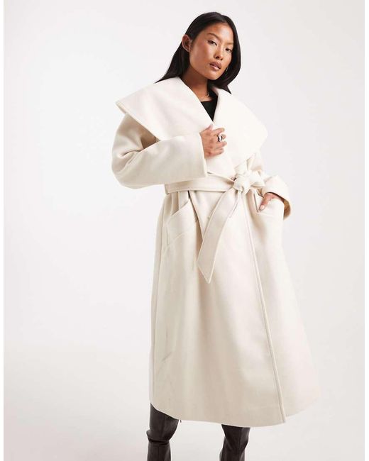 Miss Selfridge Natural Formal Wrap Coat