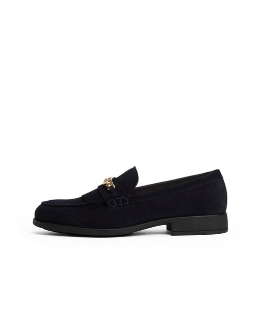 Tommy Hilfiger Black Chain Suede Loafers