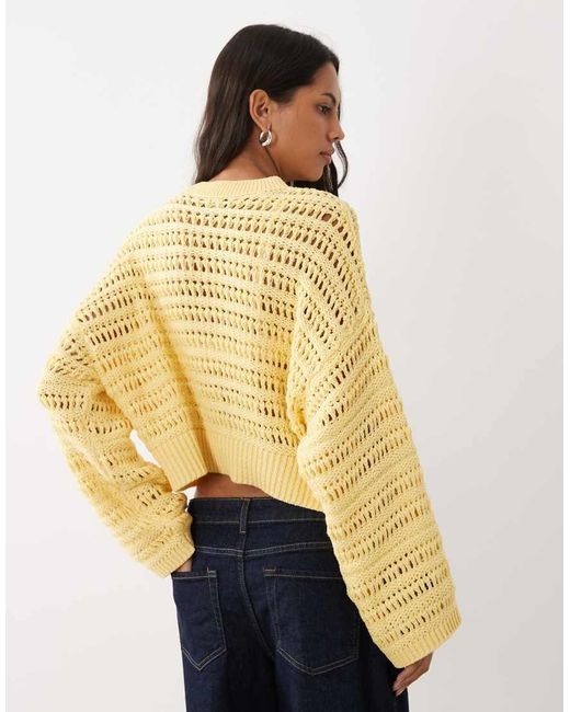 ASOS Yellow Knitted Open Stitch