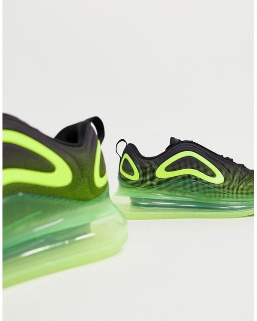 Nike Air Max 720 Sneakers In Black And Green Ao2924-008 for Men | Lyst