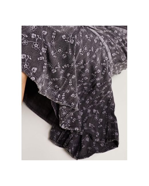 Falda midi con acabado lavado y detalle Reclaimed (vintage) de color Gray