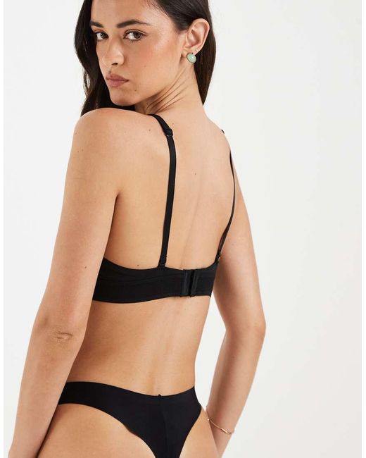 Lacoste Black Microfibre Cut Out Bra
