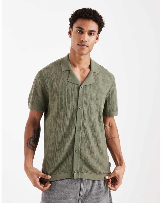 JJ Rebel Green Knitted Shirt for men